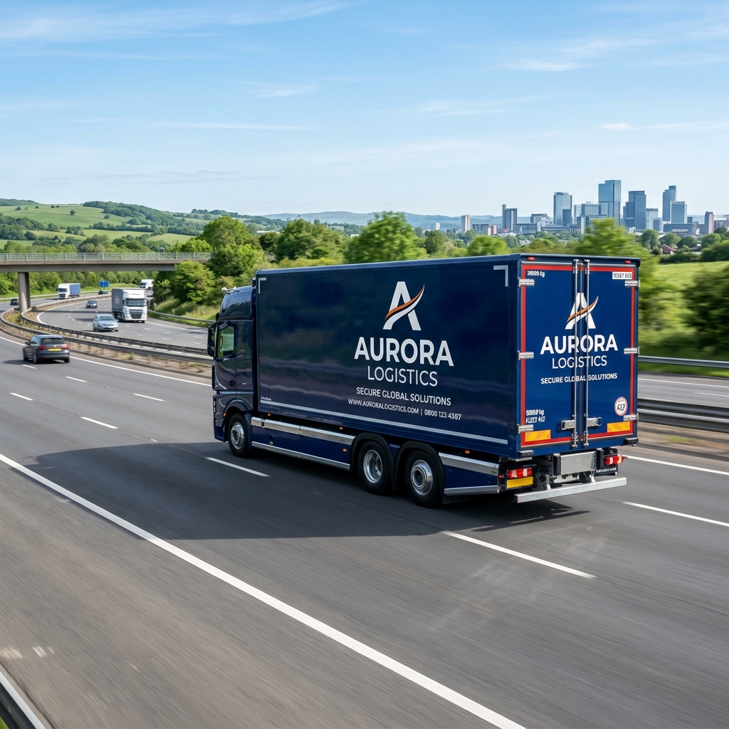 Paternox logistic delivery cargo truck driving on road